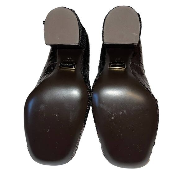 Michael Kors Collection Sequin Deep Burgundy Block Heels Size 39 - Picture 7 of 11